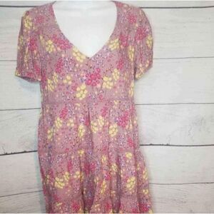 Women's Floral Babydoll Dress XS